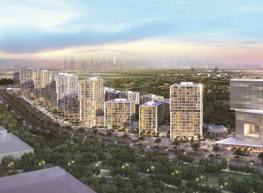 A family enjoying time together in a modern apartment at Supreme Towers.